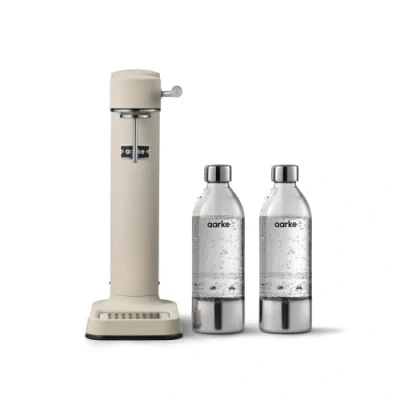 Abbildung von Aarke Carbonator 3, Wassersprudler aus Edelstahl mit 2 x BPA frei Flaschen, Sand Finish