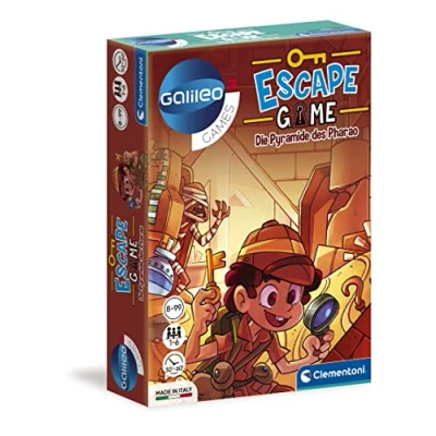 Abbildung von Clementoni Escape Game Die Pyramide des Pharao Gesellschaftsspiel zum Knobeln &amp; Rätseln inkl. Hinweiskarten und Requisiten Familienspiel ab 8 Jahren 59230