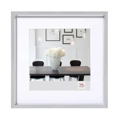 Abbildung von walther design ES330S Steel Style Kunststoff Bilderrahmen 30x30 cm, silber