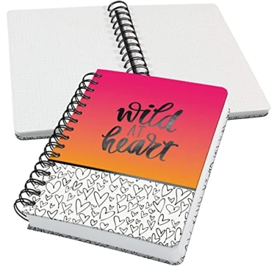 Abbildung von SIGEL JN621 Spiralblock Notizblock Bullet Journal Jolie, ca. A5, dot Lineatur, 240 Seiten, schwarz/orange, vegan, aus nachhaltigem Papier hergestellt