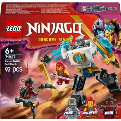 Abbildung von Lego NINJAGO Zanes Action Mech Ninja Spielzeug mit 3 Minifiguren Für Rollenspiele kleines BAU und Spielset Kinder Jungen Mädchen ab 6 Jahren 71827