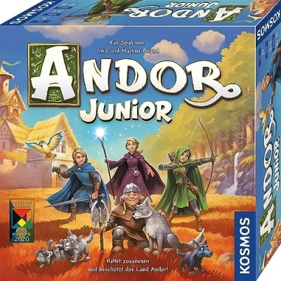 Abbildung von KOSMOS 698959 Andor Junior, Haltet zusammen und beschützt das Land Andor, kooperatives Kinderspiel ab 7 Jahren für die ganze Familie, Fantasy Abenteuer