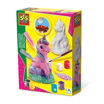 Abbildung von SES Creative 01299 Gips Gießen Einhorn, Fantasievolles Bastelset für Kinder
