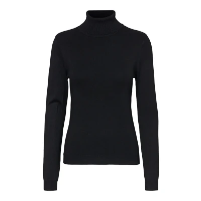 Abbildung von Vero Moda Vmglory Rollneck Strickpullover, Damen, Größe: XL, Black