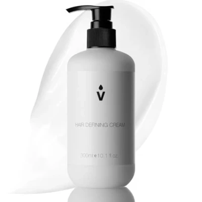 Abbildung von vinsk® Hair Defining Cream mit Argan Öl für gebündelte Locken Produkte optimale Kontrolle &amp; Pflege Haarstyling lockiges Haar Curly Product leichter Formel