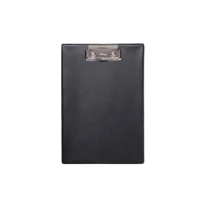 Abbildung von MAUL Klemmbrett A5 aus Karton mit Folie Schreibbrett Papierklemme Clipboard moderner Klemmer zur Aufbewahrung von Papier für Büro, Küche und Werkstatt Schwarz