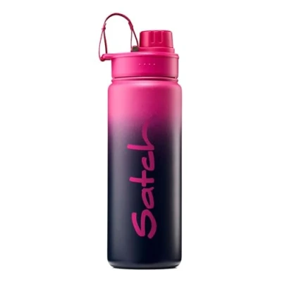 Abbildung von satch Trinkflasche aus Edelstahl BPA frei 0,5l, Auslaufsicher und Kohlensäure geeignet, für Heiße Kalte Getränke Pink Graffiti