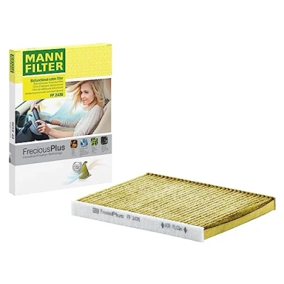 Abbildung von MANN FILTER FP 2436 Innenraumfilter/Kabinenluftfilter FreciousPlus Biofunktionaler Pollenfilter für Pkw + Transporter