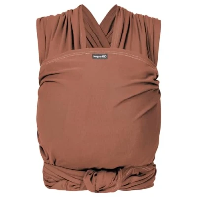Abbildung von Hoppediz Elastisches Baby Tragetuch für Neugeborene ab Geburt (2 9 kg) aus Bio Baumwolle Kupfer 5,40 m