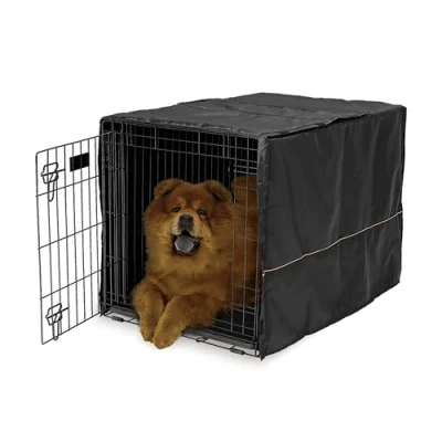 Abbildung von MidWest Homes for Pets CVR 36 Hundebox Abdeckung, Stoff mit Teflonschutz, Sichtschutz für 91 cm lange Hundeboxen von und New World, maschinenwaschbar trocknergeeignet