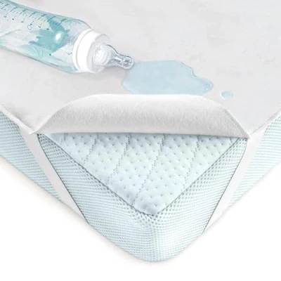 Abbildung von ALVI wasserdichte Betteinlage Matratzenauflage 70x140 cm Molton Matratzenschoner für Kinder und Baby Matratzen Oeko TEX® Standard 100 geprüft, weich &amp; Kochfest