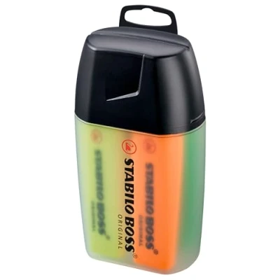 Abbildung von Textmarker STABILO BOSS ORIGINAL 4er Big Box gelb, orange, grün, blue