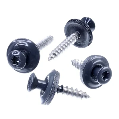 Abbildung von SECCARO Spenglerschraube 4,5 x 20 mm, RAL 7016 anthrazitgrau, Edelstahl A2, EPDM Dichtscheibe 15 TX/Innensechsrund, 100 Stück