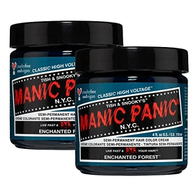 Abbildung von Manic Panic Enchanted Forest Classic Creme, Vegan, Cruelty Free, Green Semi Permanent Hair Dye 2 x 118ml