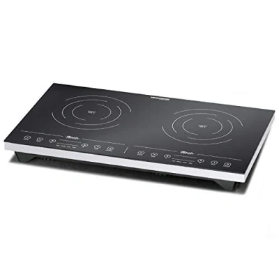 Abbildung von ROMMELSBACHER CT 3410/IN Doppel Induktionskochfeld (2 Kochzonen, Glaskeramik, Topferkennung, Touch Sensoren, LED Display, 60 240 Grad, Timer, Abschaltautomatik, Restwärmeanzeige, 2000/1400 W)