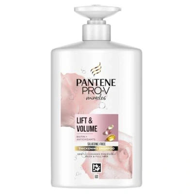 Abbildung von Pantene Pro V Lift &amp; Volume Haarverdickendes Shampoo mit Biotin, Silikonfrei 1000ml Pumpspender. Miracles Shampoo, Angereichert Antioxidantien. Sichtbar Volleres Haar