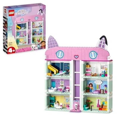Abbildung von LEGO 10788 Gabby&#039;s Dollhouse Spielzeug Set, 8 Zimmer &amp; 4 Etagen Gabbys Puppenhaus mit Gabby, Pandi, Meerkatz, Kuchi Figuren und Zubehör, Geschenk für Mädchen ab Jahren, Jungen Kinder