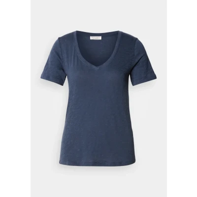 Abbildung von Marc O&#039;Polo Short Sleeve V NECK Tshirt basic, Damen, Größe: XXS, Muted blue
