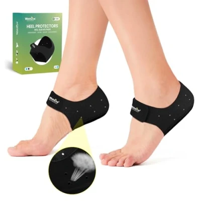 Abbildung von Fersenstütze Kissen Protektoren für Schmerzen Welnove Heel Cups, Fersenkissen Unterstützung Plantar Fasciitis, Fersenschmerzen