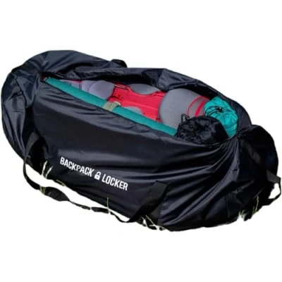 Abbildung von Backpack Locker Rucksacküberzug für Flugzeug Große Schultertasche Hängeschloss gratis! (Schwarz, 75 135 Liter)