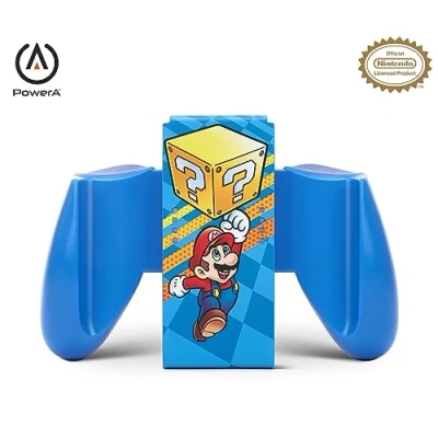 Abbildung von PowerA Joy Con Komfortgriff für Nintendo Switch Mystery Block Mario, Spiele Controller, Gamepad, Lite, Offiziell Lizenziert