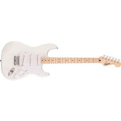 Abbildung von Squier by Fender Sonic Stratocaster HT, E Gitarre, Ahorngriffbrett, Weiße Schlagplatte, Arctic Weiß, Inklusive kostenloser virtueller Kurse auf Play