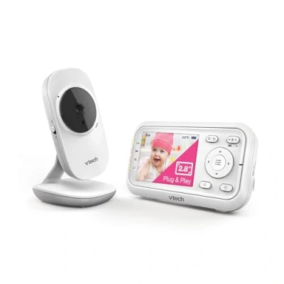 Abbildung von VTech VM3255 Babyphone Mit Kamera, Babyfon beweglicher 2,8&quot; LCD Farbbildschirm und Nachtsichtfunktion Video Baby Monitor, Klarer Sound, Gegensprechfunktion, Schlafliedern