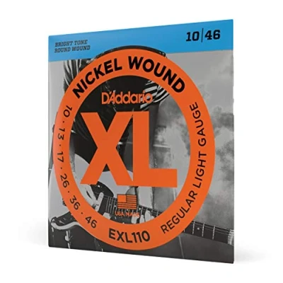 Abbildung von D&#039;Addario Gitarrensaiten E Gitarre Gitarren Saiten EXL110 Regular Light, 10 46 1 Stück