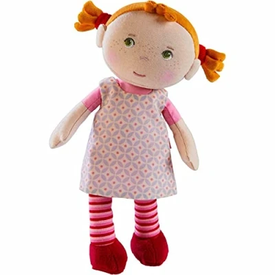 Abbildung von HABA Kuschelpuppe Roya Weiche Stoffpuppe 25 cm, ideal für Babys und Kleinkinder waschbar bei 30 C, ab 6 Monaten 1303730001
