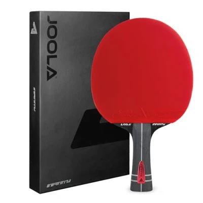 Abbildung von JOOLA Tischtennisschläger Infinity ITTF genehmigter Profi Carbon Tischtennis Schläger für Fortgeschrittene Spieler mit High Tech Faser, Zyramid, 7 lagiges Schlägerblatt