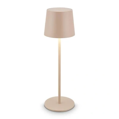 Abbildung von BRILONER LED Tischlampe kabellos IP44 mit Touch, dimmbar, Akku &amp; Lichtquelle tauschbar, Nachttischlampe, Leselampe, Lampe, Campinglampe, Tischleuchte, Akkulampe, Outdoor 11x33cm, Beige