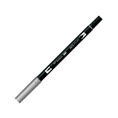 Abbildung von Tombow ABT N75 Fasermaler Dual Brush Pen mit zwei Spitzen, cool grey 3, 1 Stück (1er Pack)