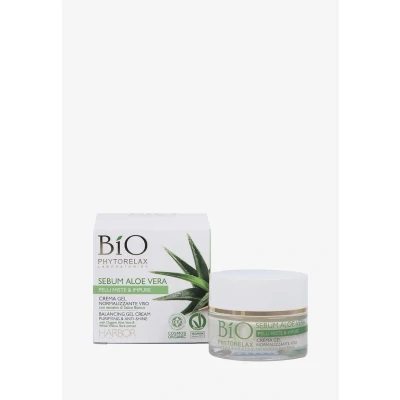 Abbildung von Phytorelax Sebum ALOE VERA Vegan &amp; Organic Balancing GEL Cream Purifying Antishine Gesichtscreme, Größe: 50 ml,