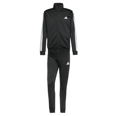 Abbildung von adidas Herren SPORTSWEAR BASIC 3 STRIPES TRICOT TRACKSUIT, Black, M Tall