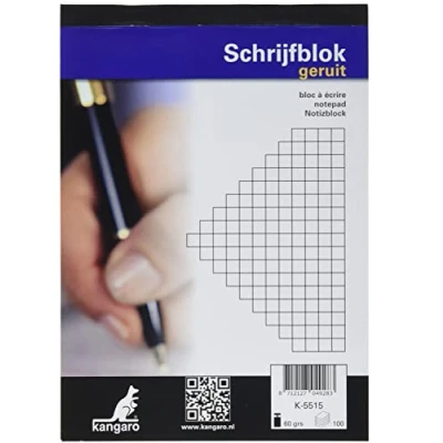 Abbildung von Notizblock Kangaro A5 kariert 5mm 60grs 100 Blatt