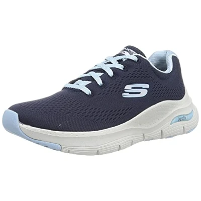 Abbildung von Skechers Damen Arch Fit Big Appeal Sneaker, Navy Knit Mesh Lt Blue Trim, 37 EU