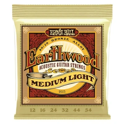 Abbildung von Ernie Ball Earthwood Medium Light Akustik Gitarrensaiten, 80/20 Bronze, Stärke 12 54
