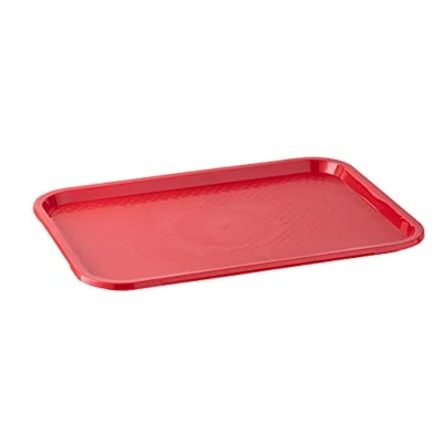 Abbildung von APS Fast Food Tablett, bruchsicheres und spülmaschinenfestes Serviertablett, Made in Germany, 41 x 30,5 cm, Höhe 2 rot
