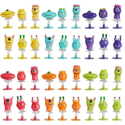 Abbildung von THE TWIDDLERS 36 Springende Monster Springspielzeuge für Jungen &amp; Mädchen Hüpfmonster Gastgeschenke, Mitbringsel, Mitgebsel, Give Aways Kindergeburtstag, Alien Kleine Geschenke Kinder
