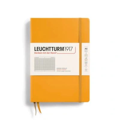 Abbildung von LEUCHTTURM1917 363389 Notizbuch Medium (A5), Hardcover, 251 nummerierte Seiten, Rising Sun, kariert