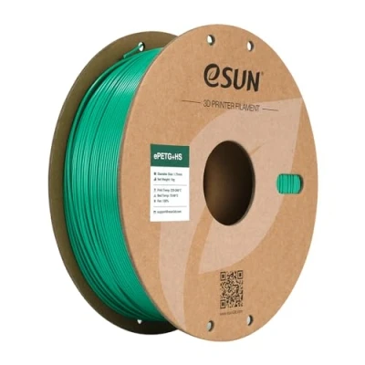 Abbildung von eSUN PETG Filament 1.75mm, PETG+HS Hochgeschwindigkeits 3D Drucker Filament, Maßgenauigkeit +/ 0.03mm, 1KG Spule (2.2 LBS) Schnelligkeit für High Speed Drucker,Einfarbig Grün