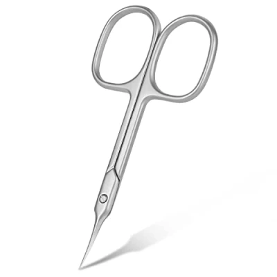 Abbildung von URAQT Nagelschere Hautschere, Nagelhautschere Nagelscheren Nagelhautzange aus Rostfreiem Edelstahl, Baby Fingernagelschere mit Gebogener Spitze, Nail scissors für Fuß und Fingernägel 1 Pack
