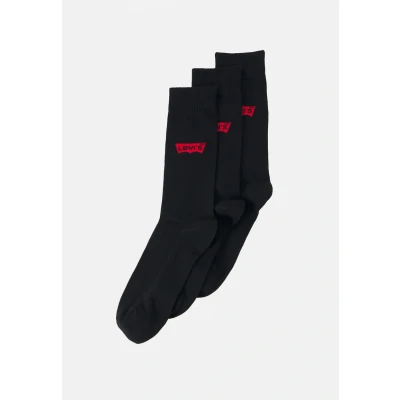 Abbildung von Levi&#039;s Regular CUT Batwing LOGO 3 PACK Socken, Herren, Größe: 39 42, Black