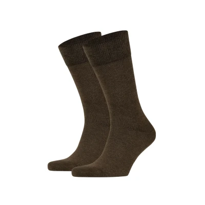 Abbildung von Falke Happy 2PACK Everyday Casual Socken, Herren, Größe: 39 42, Braun