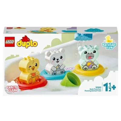 Abbildung von LEGO 10965 DUPLO Badewannenspaß: Schwimmender Tierzug, Badewannenspielzeug für Babys und Kleinkinder von 1,5 3 Jahre mit Badeente, Nilpferd Eisbären