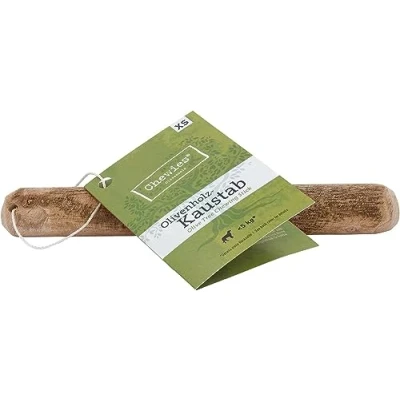 Abbildung von Chewies Kauknochen Hunde Spielzeug aus Olivenholz Für 100 % natürliches Hundezubehör risikoarm &amp; langlebig Größe XS: bis 5 kg Körpergewicht