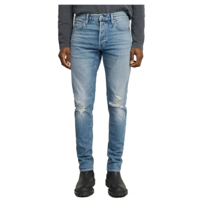 Abbildung von G STAR Herren 3301 Slim Jeans, Blau (Vintage Blue Vapour Destroyed 51001 D936 H103), 33W / 32L