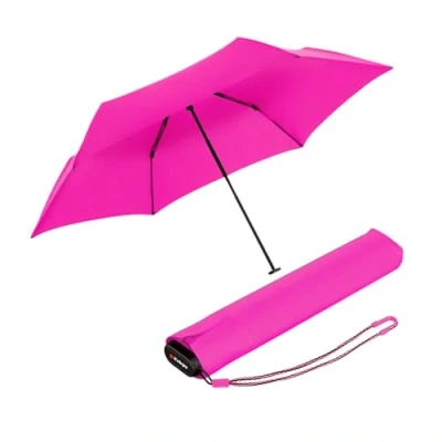 Abbildung von Knirps Taschenschirm Ultra US.050 Slim Manual leicht und flach Sturmfest Windproof 21 cm Neon Pink