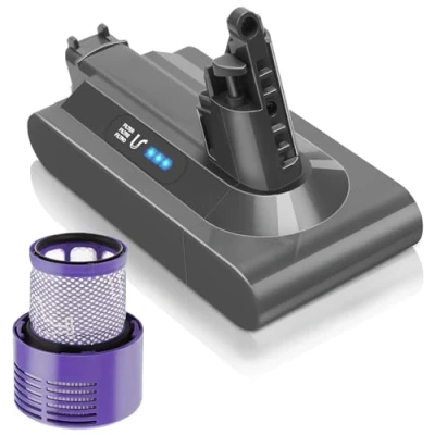 Abbildung von Waitley V10 Akku, 6000mAh Ersatzakku für Dyson Animal Absolute Motörhead Fluffy Total Clean SV12 Staubsauger