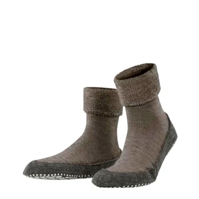 Abbildung von FALKE Herren Stoppersocken Cosyshoe M Hp Wolle rutschhemmende Noppen 1 Paar, Braun Porto Melange 5201, 37/38 EU